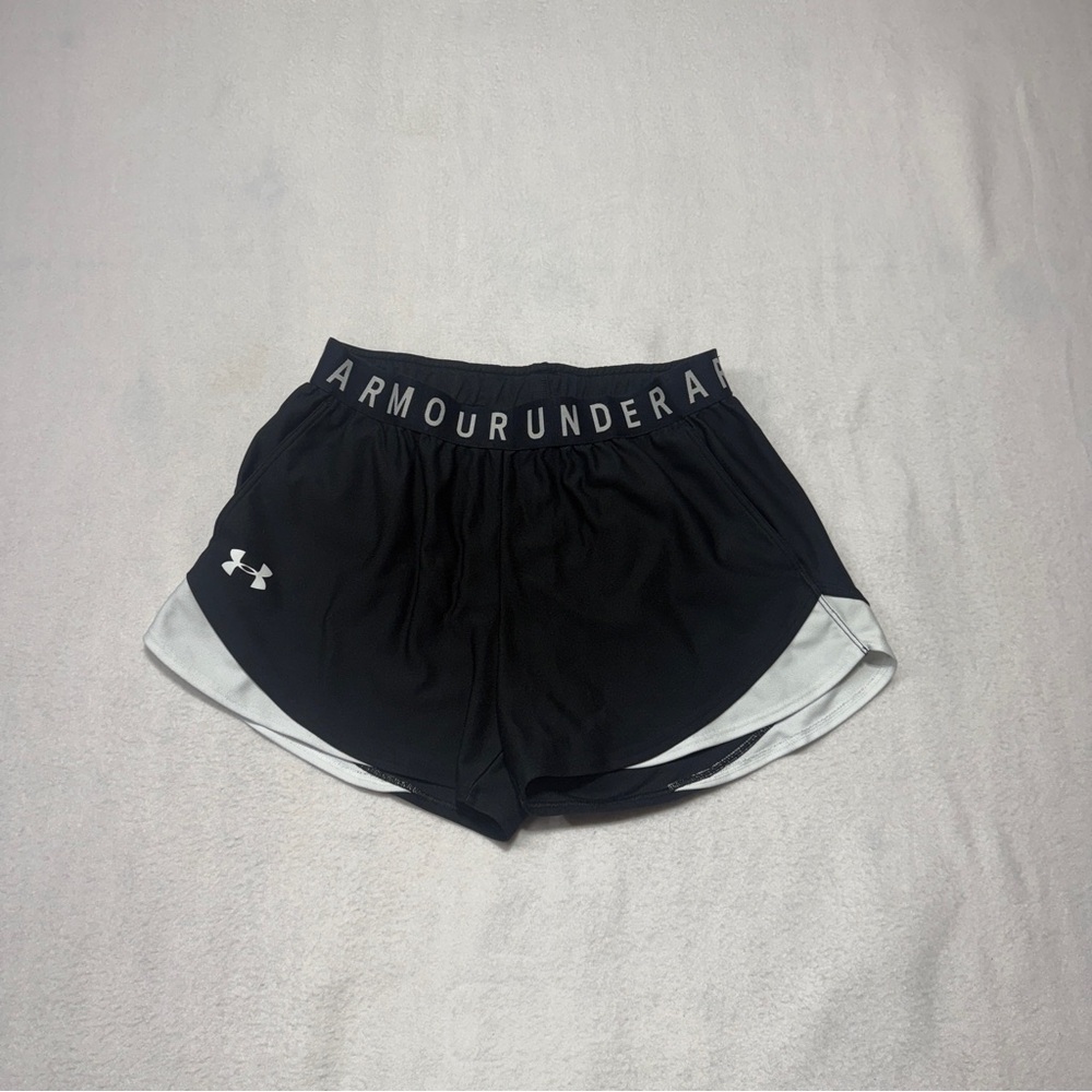 Under Armour Women's Black Shorts with White Trim